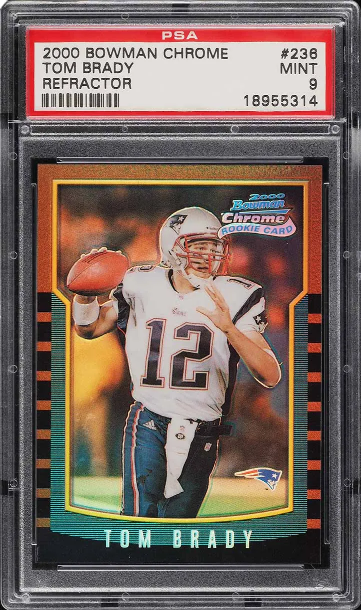 2000 Bowman Chrome Refractor Tom Brady ROOKIE #236 PSA 9 MINT